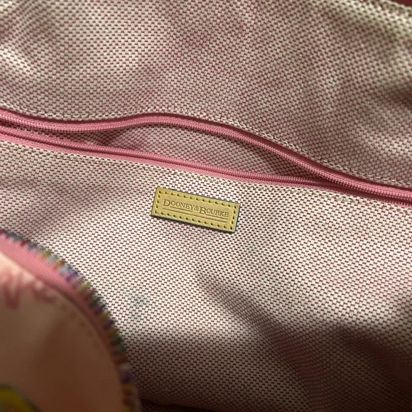 Dooney & Bourke Pink Beach Satchel - Picture 9 of 11